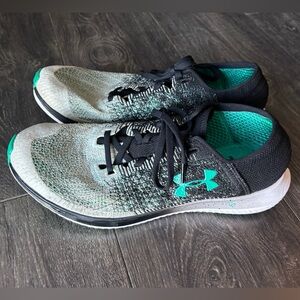 Under Armour Black and Teal Athletic Sneakers